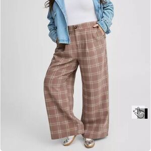 Torrid Brown Plaid Pants